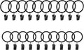 Lansian 20 Pack Curtain Rings by Lansian
