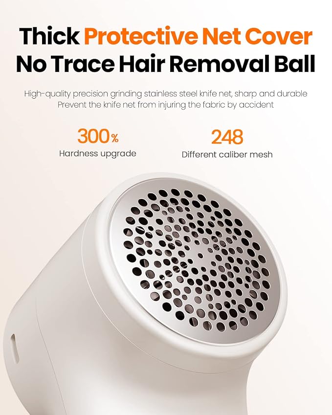 GAIATOP Fabric Shaver Rechargeable Lint Remover, 3 Speeds Sweater Defuzzer | - Image 4