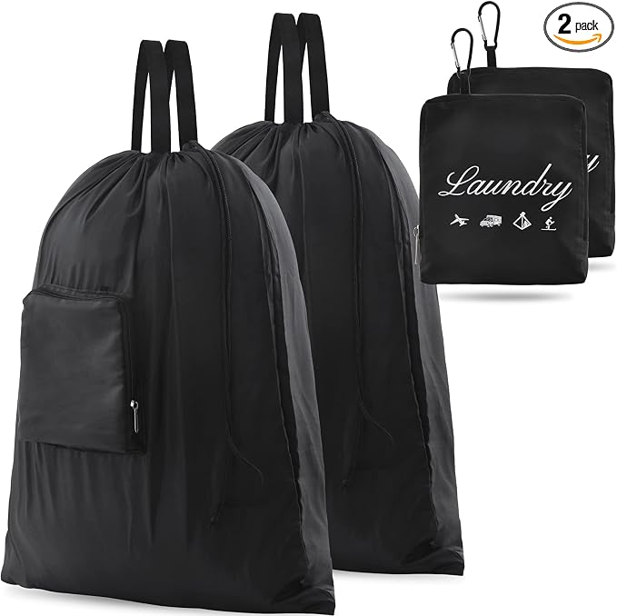 2 Pcs Travel Laundry Bag, JHX Dirty Clothes Bag 【Upgraded】 by JHX
