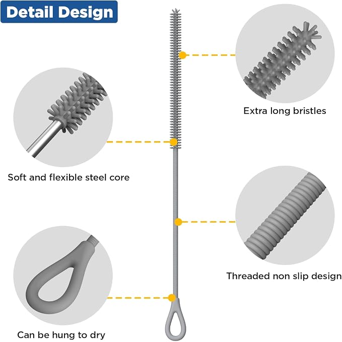 YOTIME Silicone Straw Cleaner Brush - Image 3