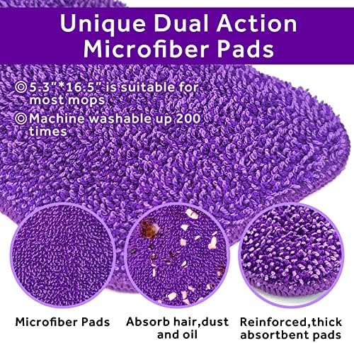 16.5" Microfiber Mop Pads Refills, 3 Pack Reusable Replacement Heads​​ - Image 2