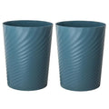 Plastic Small Bathroom Trash Can Wastebasket Garbage, Bluish Green, 2 Pack | by UUJOLY