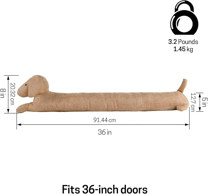 SWISSELITE 36 Inch Under Door Stopper, Decorative Door Noise Blocker | Weighted - Image 2