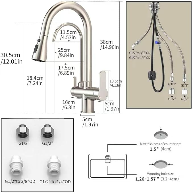 Kitchen Sink Faucet with Pull - Image 5
