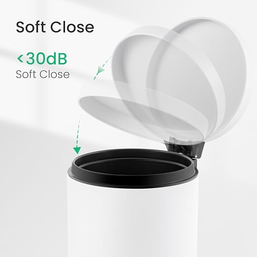 Cesun Small Round Bathroom Trash Can - Image 4