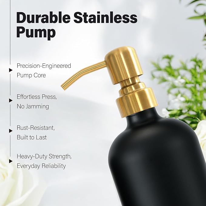 Prus Waso Black Soap Dispenser for Kitchen Sink - Image 3