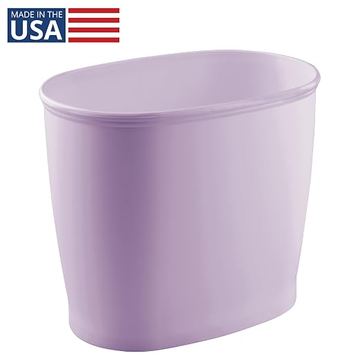 iDesign Slim Plastic Bathroom Trash Can, - Image 2