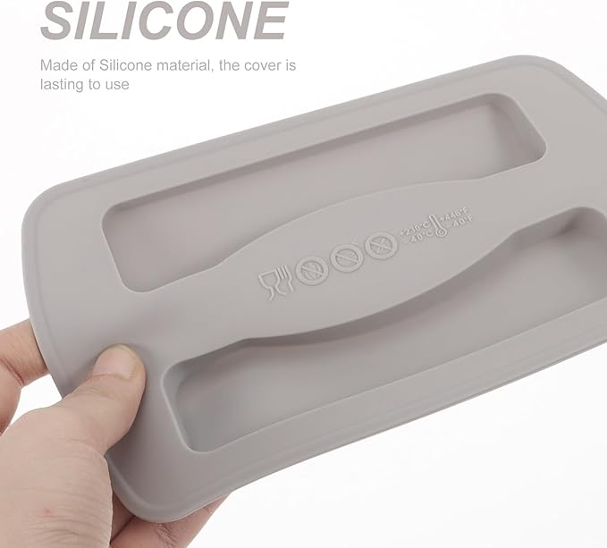 Toaster Lid Cover Replacement Silicone Breakfast 2 Slices Bread Machine Cover Electric Toaster Upper for Machine Part Accessories(grey)