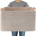 JMvicyroam 96L Large Woven Cotton Rope Blanket Basket by JMvicyroam