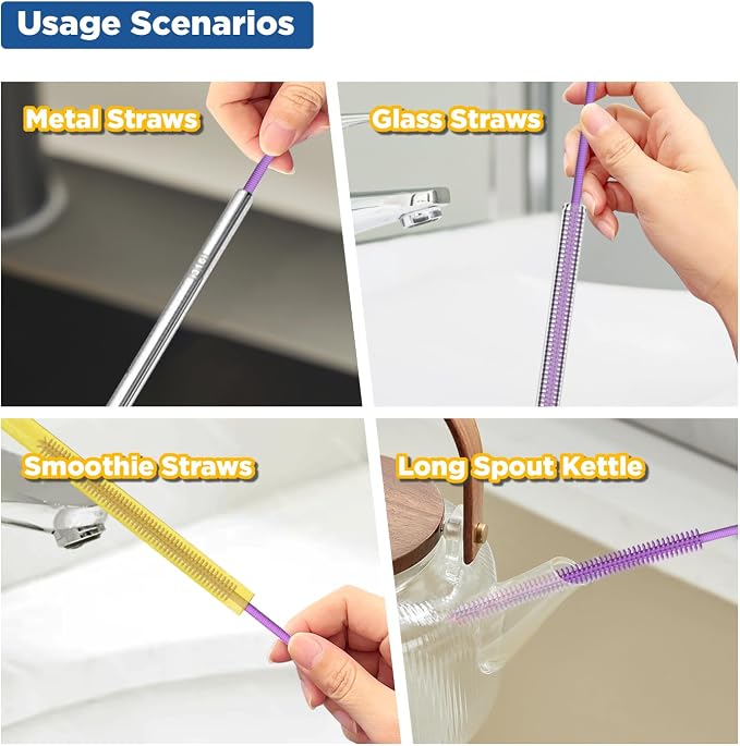 YOTIME Silicone Straw Cleaner Brush - Image 6