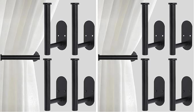 Curtain tiebacks Hooks Wall Mounted, Curtain holdbacks Screw-in, Curtain Holders by Hoousuper