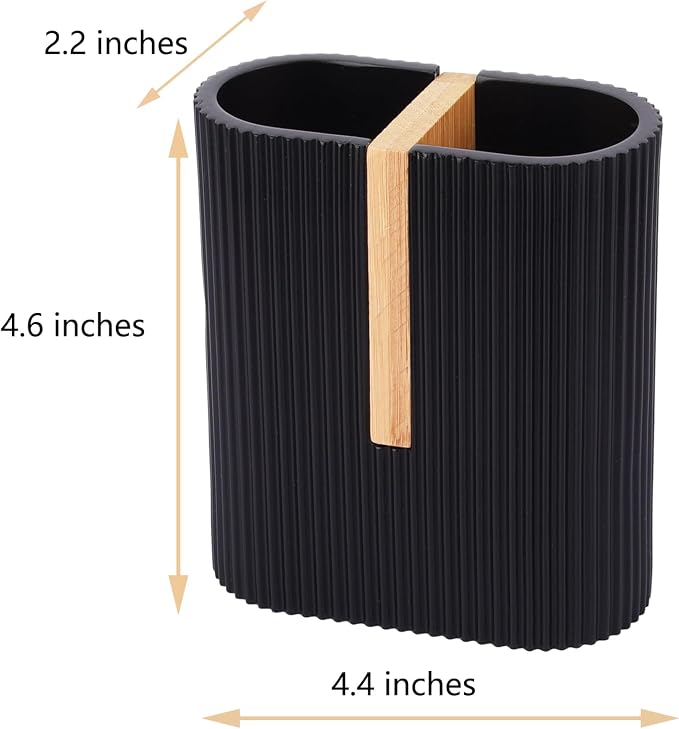 Toothbrush Holders for Bathroom, Bamboo Electric Toothbrush Stand, Bathroom - Image 6