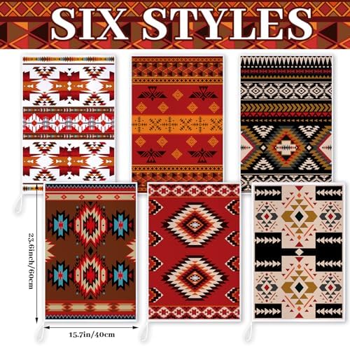 Bencailor 6 Pcs Aztec Kitchen Towels Decorative Sets Dish Towels Absorbent Fast - Image 3
