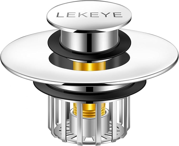 LEKEYE Tub Stopper | Shower Drain Hair Catcher | Pop-up Drain Stopper by LEKEYE
