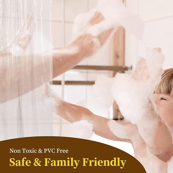 Barossa Design 54" x 72" Frosted Stall Shower Curtain Liner - Image 3