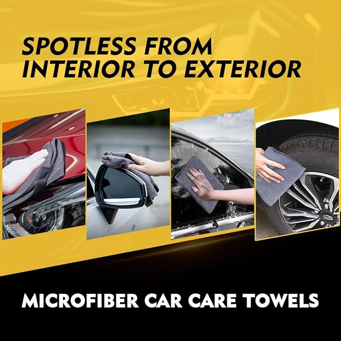 HOMEXCEL Grey Microfiber Cleaning Cloth 20 Pack 11.5 x 11.5 inch Microfiber - Image 5