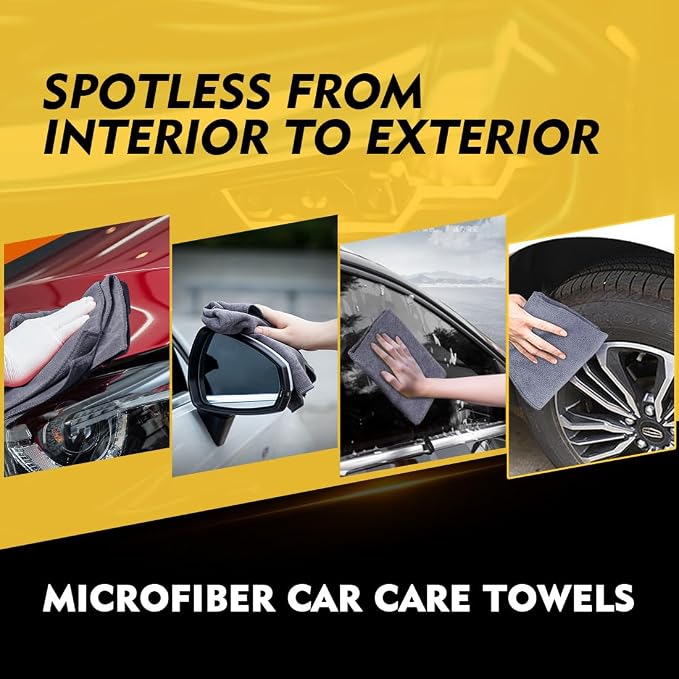HOMEXCEL Grey Microfiber Cleaning Cloth 200 Pack, 11.5 x 11.5 inch Bulk Shop - Image 4