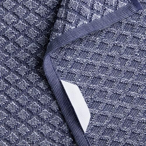 Martha Stewart Honeycomb Chambray Textured Kitchen Towel 4-Pack Set, 100% Cotton - Image 3