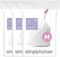simplehuman Code M 60 Count Custom Fit Liners, Drawstring Kitchen Trash Bags by Unknown
