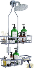 Upgraded Extended Length Shower Caddy Over Showerhead No Blocking to Showerhead by Joqixon