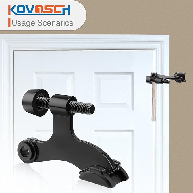 2 Pack Hinge Pin Door Stopper Black - Image 5