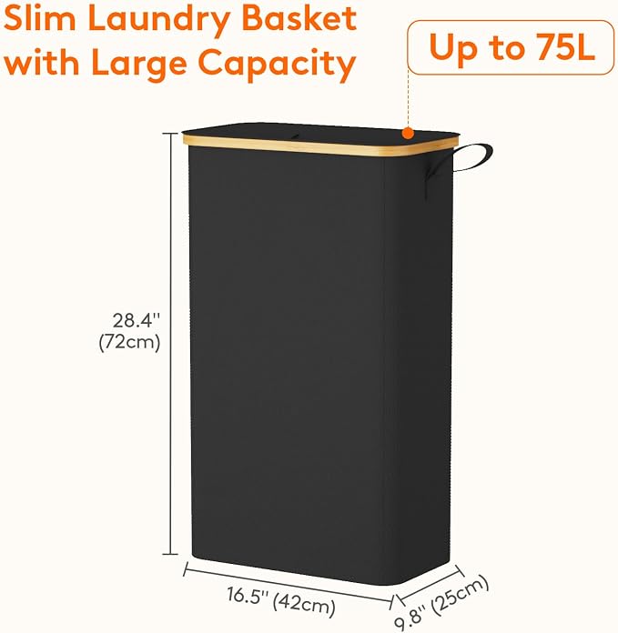 Lifewit 75L Slim Laundry Hamper - Image 3
