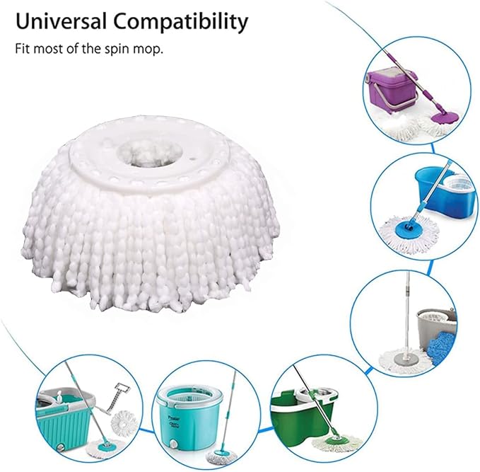 5 PCS Microfiber Replacement Mop Head Spin Mop Head Replacement 5-Pack - Image 3