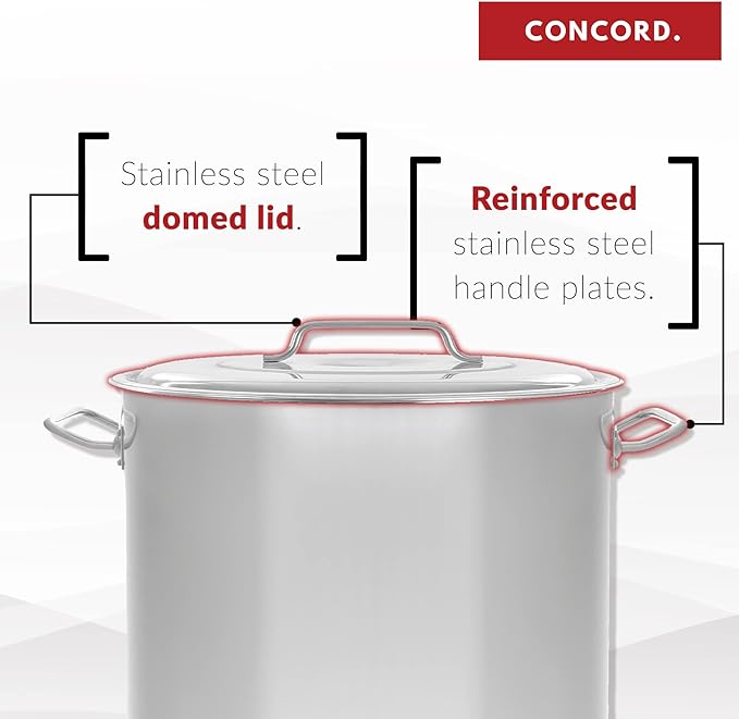 Concord 160 Quart Stainless Steel Stock Pot Cookware