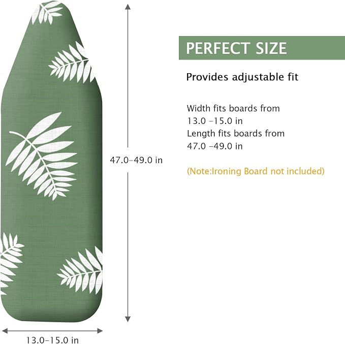 SheeChung Ironing Board Cover and Pad 15"x49", Scorch and Stain Resistant - Image 2