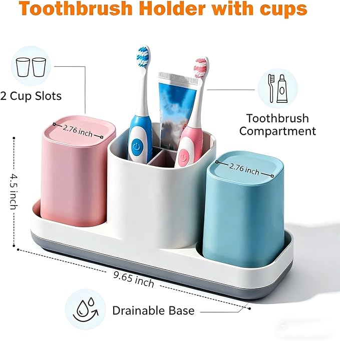 Toothbrush Holder for Bathroom, Kids Toothbrush Holder - Image 3