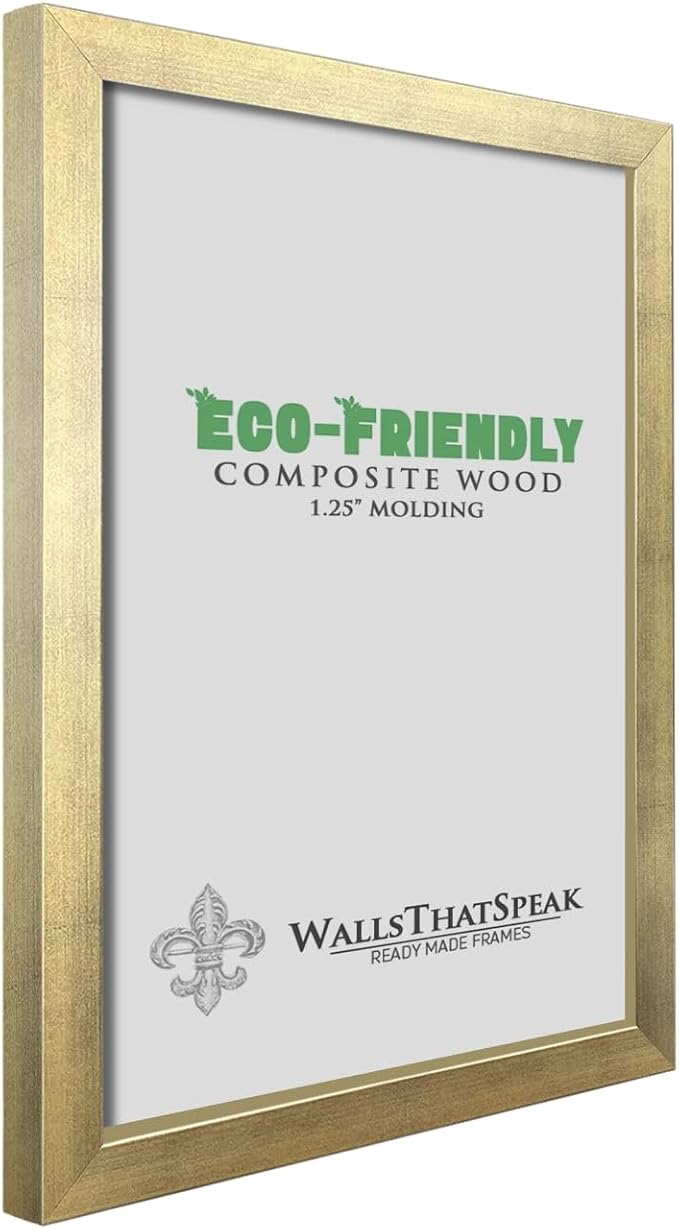 wallsthatspeak 11x17 Gold Picture Frame for Puzzles Posters Photos or Artwork