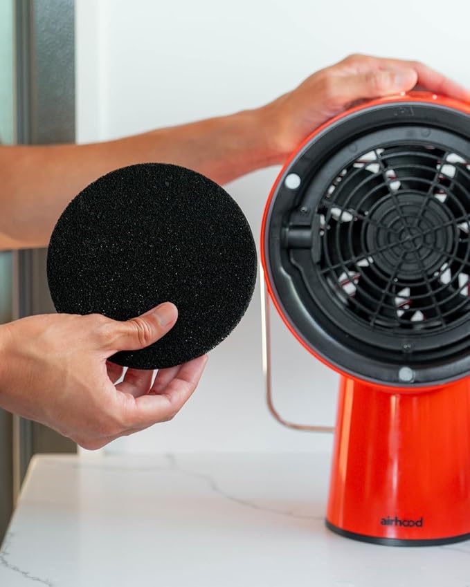 AirHood Charcoal Filter | Activated Charcoal Odor Absorber with >70% Carbon Content - 5 Sheet of Air Filter Replacement, Up to 500 Hours Usage, Equivalent to 2 Years of Regular Cooking