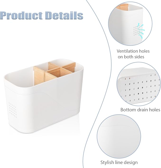 Toothbrush and Toothpaste Holder, 5 Slots, Kids Electric Tooth Brush Organizer - Image 3