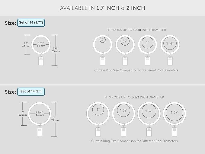 Ivilon Drapery Curtain Clip Rings - Image 3