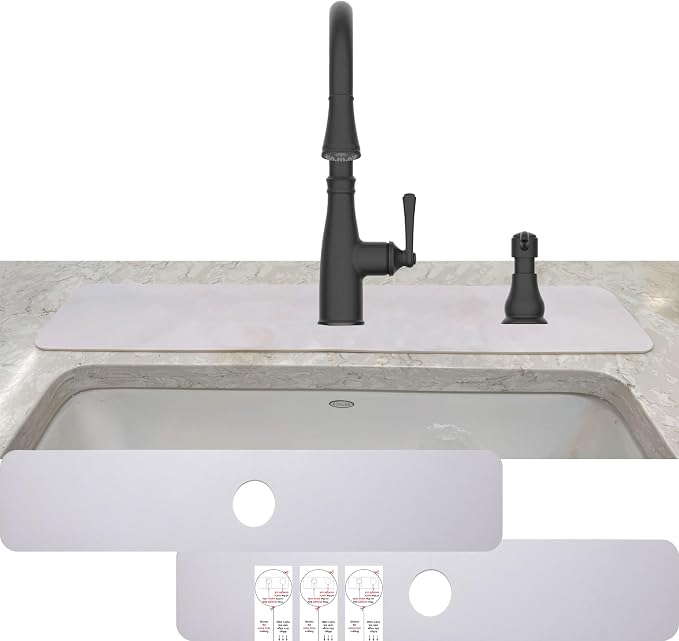 Faucet Mat Kitchen Sink Cuttable : AHA HOMEWARE Kitchen Sink Splash Guard Deck by AHAHOMEWARE