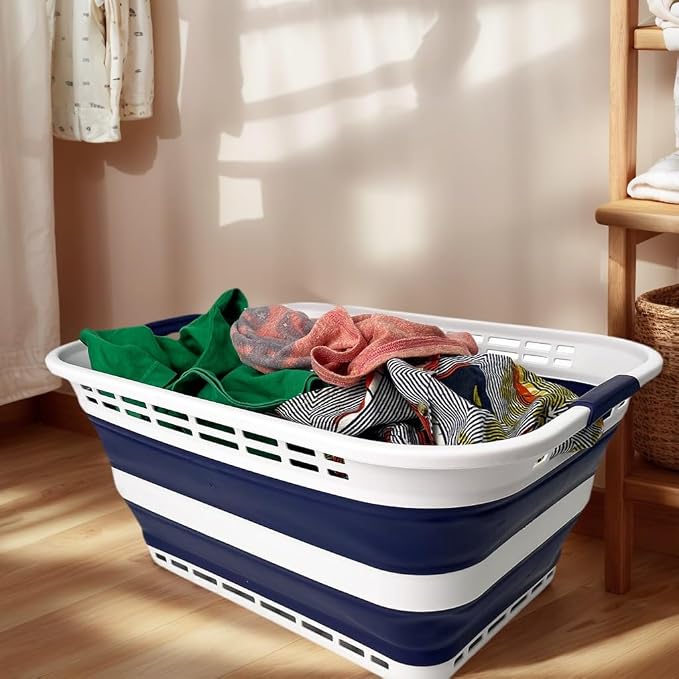 SAMMART 42L Collapsible Plastic Laundry Basket - Image 5