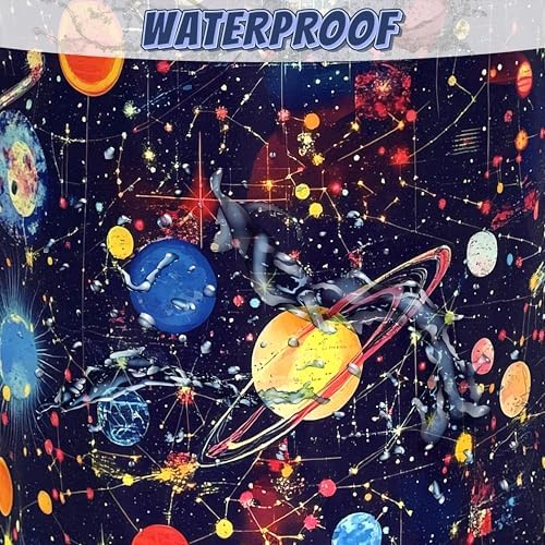Planets Galaxy Laundry Basket Oxford Cloth Foldable Hamper 18.9x16.5 Inch - Image 4