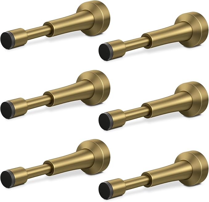 6PCS Spring Door Stoppers for Wall by brieieziy