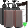 Soap Dispenser with Waterproof Labels, Thickened Plastic Hand Soap Dispenser by Lewistin