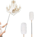 White Lambswool Extendable Duster, 32-98 Inch Bendable Wool Head by Greenfeather