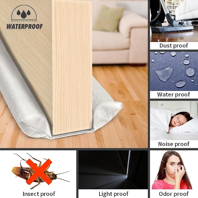 Door Draft Stopper, Size 30" to 36" Under Door Draft Blocker Air Door Guard - Image 6
