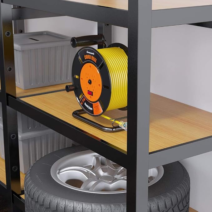 DEWENWILS Extension Cord Storage Reel, Hand Wind Retractable Open Cord Reel | - Image 6
