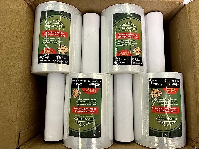 4-Pack Industrial Mini Clear Stretch Wrap Film 80 Gauge 5.1" 1000ft - Image 6