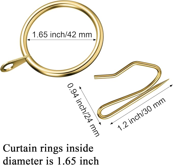 Hotop 30 Pcs Metal Curtain Rings - Image 3