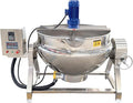 Kolice Commercial Electric Jacketed Cooking Kettle Machine with Mixer, Automatic Tiltable Pot for Soup/Chilli Sauce/Jams, 200L 52.8Gallon Capacity, 304 Stainless Steel, 220v 3-Phase 60hz