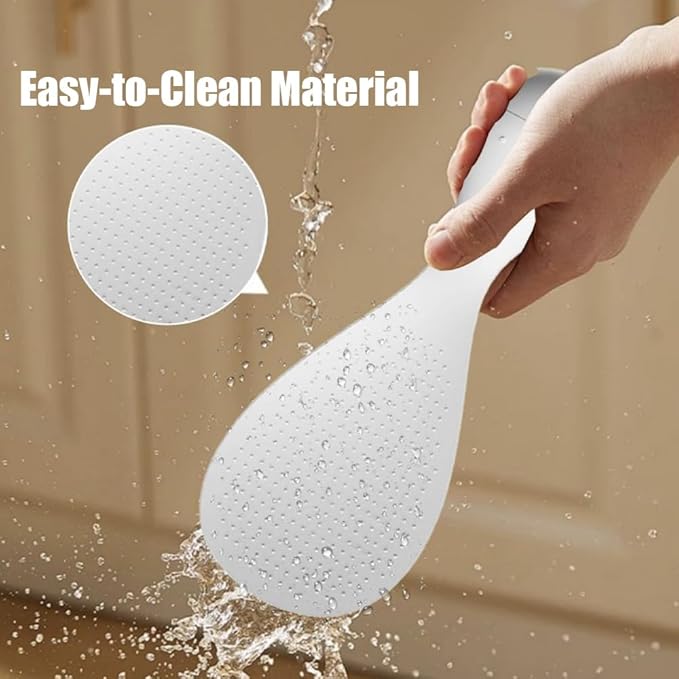 Tumbler Anti-Stick Plastic Rice Spoon,Creative Stand Up Non Stick Rice Spoon Scooper Spatula,Rice Cooker Practical Spoons Kitchen Utensils for Salads Mashed Potato