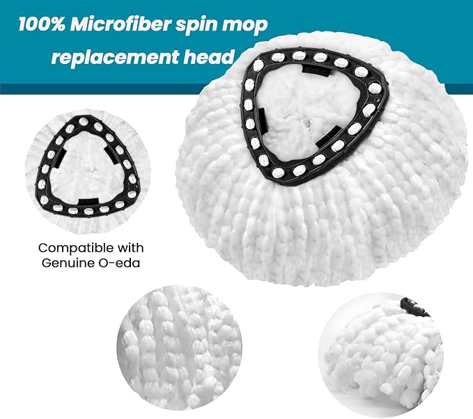 4 Pack Mop Head Replacement Compatible - Image 5