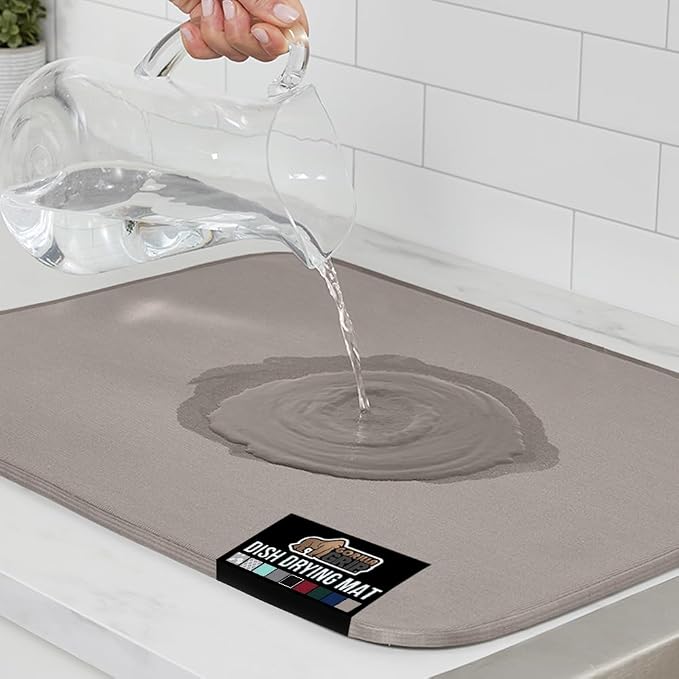 GORILLA GRIP Ultra Water Absorbent Microfiber Dish Drying Mat, Slip Resistant by Unknown