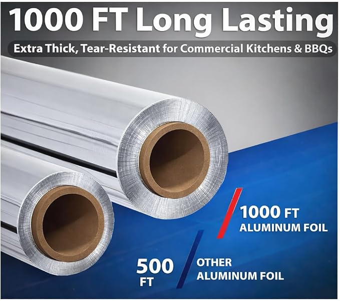 Aluminum Foil, 12x1000 Inches, for Cooking, Commercial use, and Food Storage - Image 4