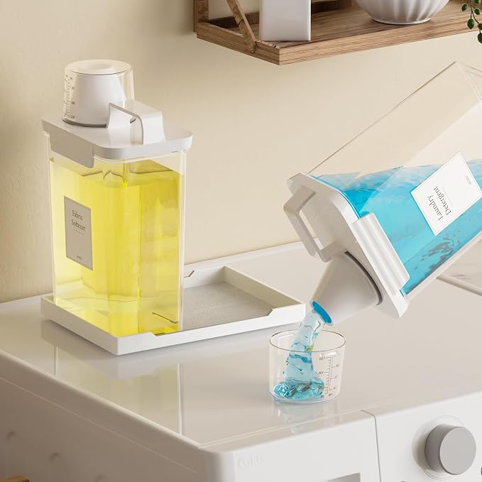 77.8OZ Laundry Detergent Dispenser Container, 2 Pack Liquid Laundry Dispenser - Image 3
